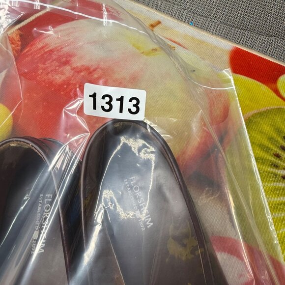 Florsheim Mens Size 11D Burgundy Leather Berkley Slip-On Penny Loafers - Picture 8 of 10